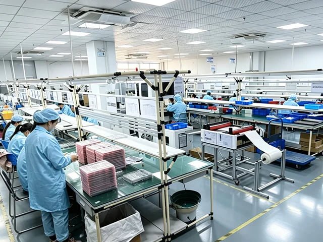 Cleanroom assembly line