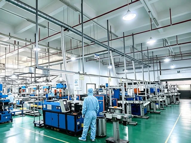 High-volume EMI production line