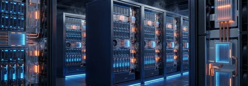 AI data center GPU server rack thermal management – Kleber Flextein up to 15 W/m·K thermal interface solution